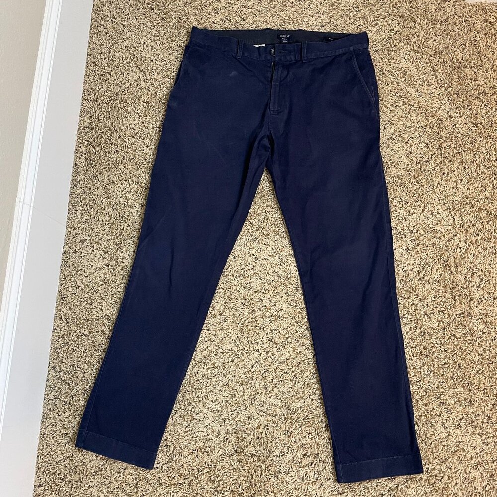 J. CREW Flex Slim Men's Navy Blue Pants W33 x L32